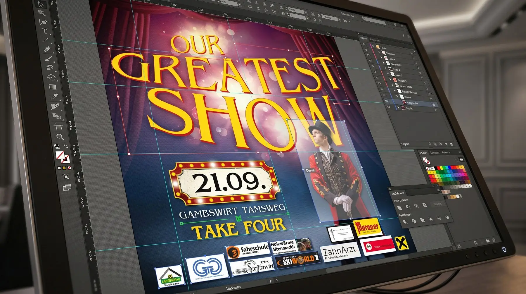 Maturaballdesign aus Oberösterreich für das Thema The Greatest Show