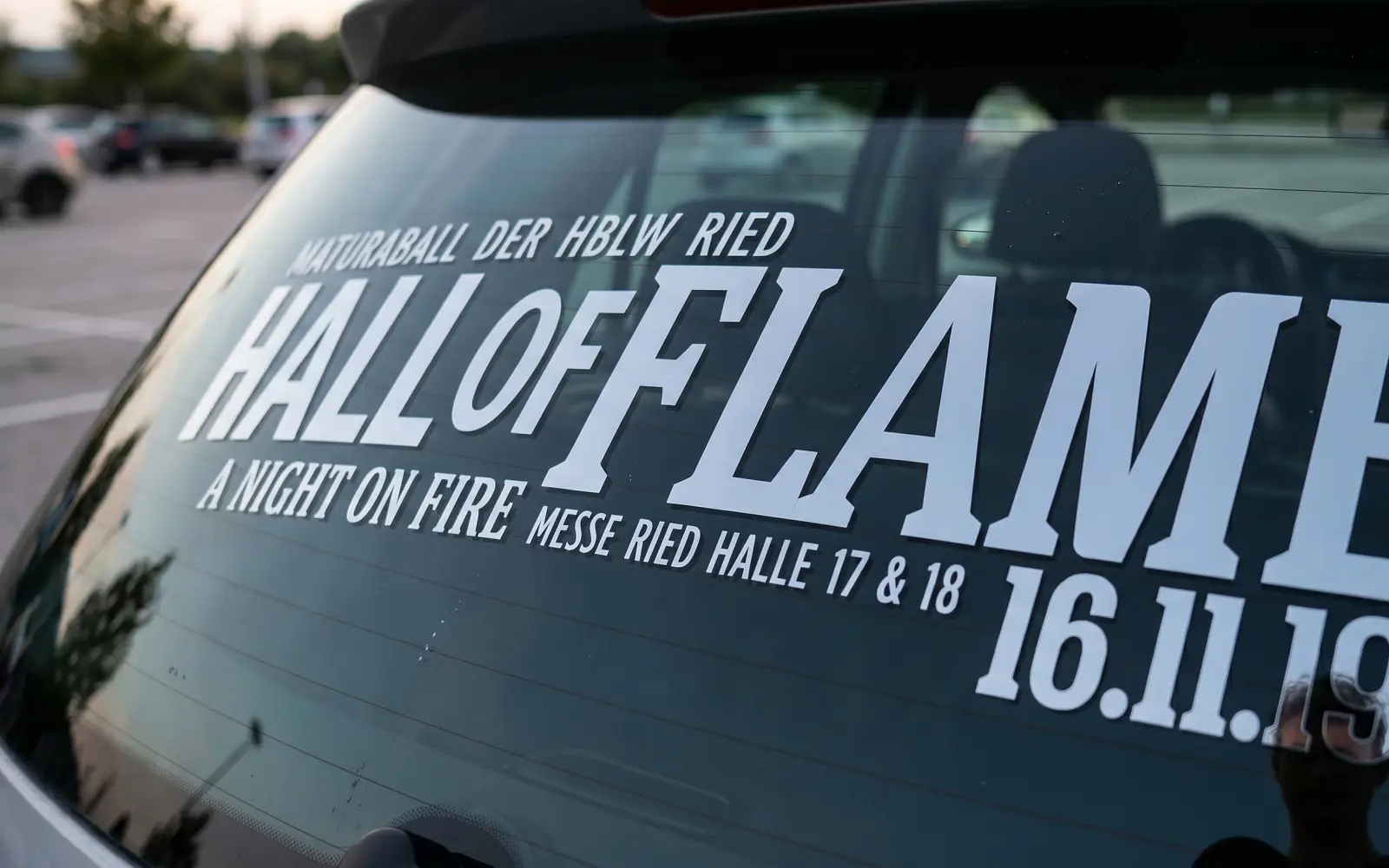 Autoaufkleber günstig drucken für Maturaball