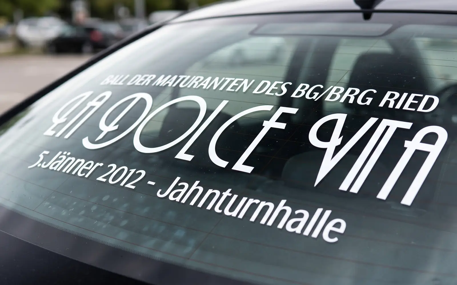 Individuelle Autoaufkleber für Maturabälle bestellen bei MeinMaturaball