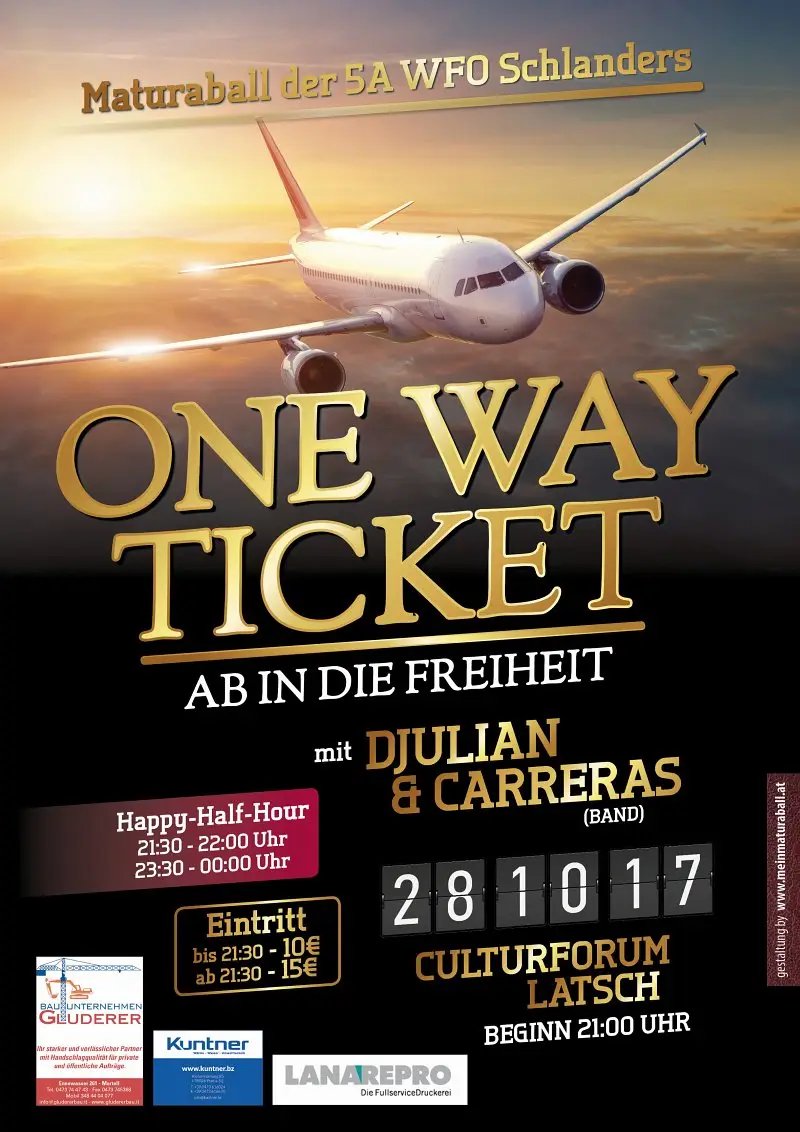 Showcase One Way Ticket - ab in die Freiheit